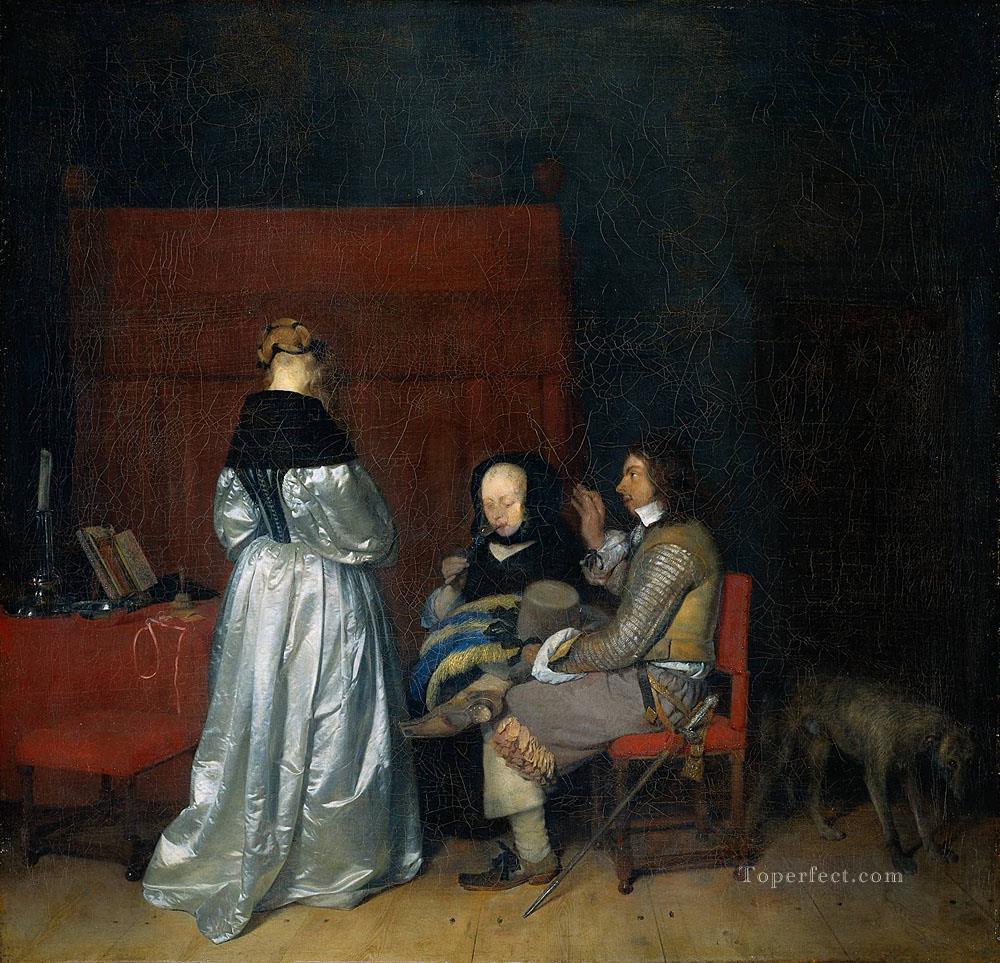 Borch II Gerard ter Gallant Conversation known as The Paternal Admonition Christian Filippino Lippi Oil Paintings